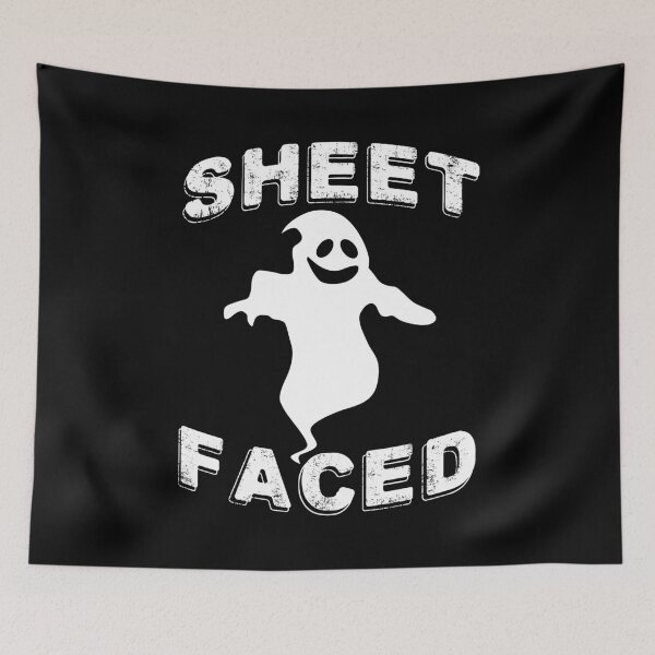Item preview, Sheet Faced Funny Halloween Drinking graphic designed and sold by sabertronics.