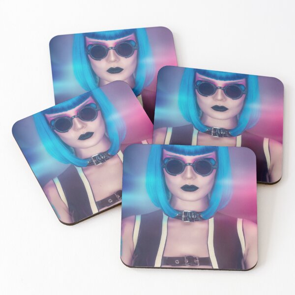 Item preview, Cyberpunk fashion girl in round eyeglasses designed and sold by Elisanth.