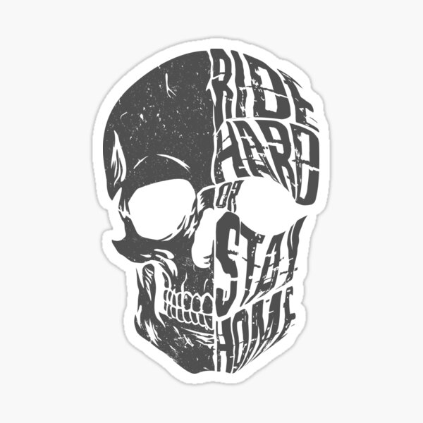 Biker Skull Stickers for Sale