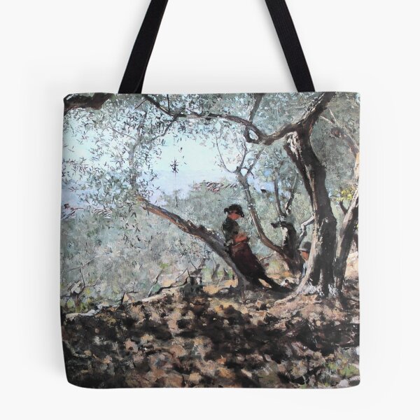 Item preview, Telemaco Signorini - Among the Olive Trees in Settignano - 1885 designed and sold by ArtExpression.