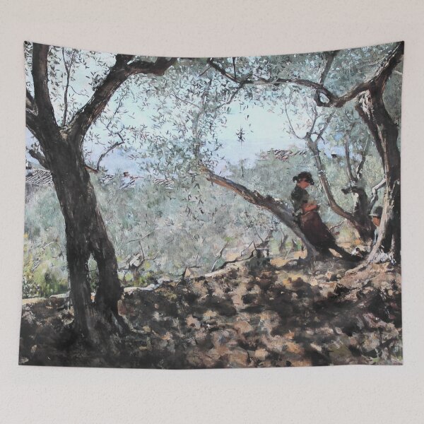 Item preview, Telemaco Signorini - Among the Olive Trees in Settignano - 1885 designed and sold by ArtExpression.