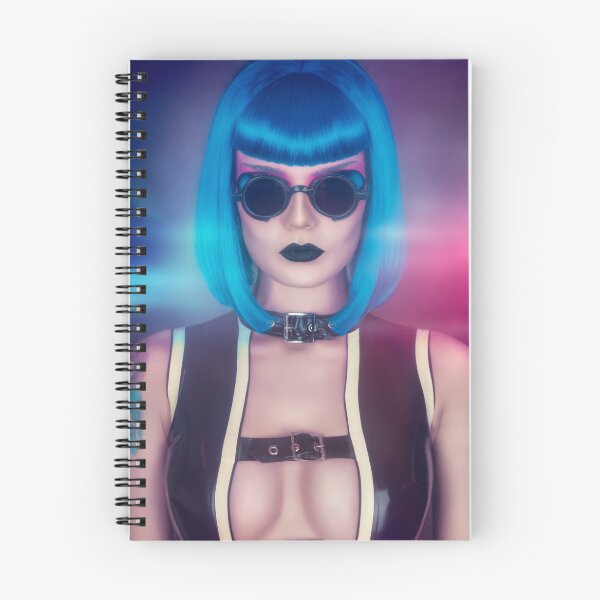 Item preview, Cyberpunk fashion girl in round eyeglasses designed and sold by Elisanth.