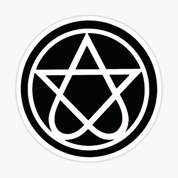 Him Heartgram Finish Gothic Rock Band Sticker