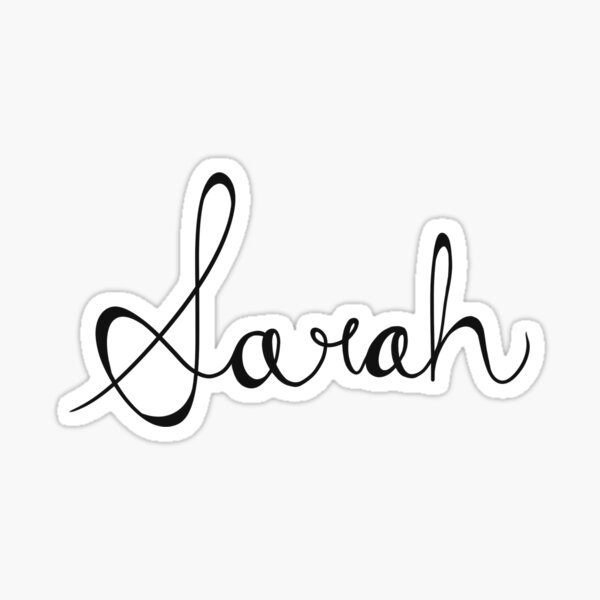 Sarah Name Stickers Redbubble