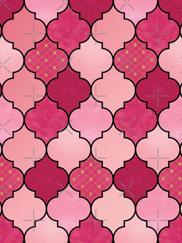Thumbnail 5 of 5, iPhone Case, Pink Moroccan Tile Pattern designed and sold by PLLDesigns.