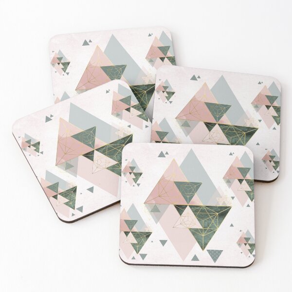 Item preview, Pink and green Geometric designed and sold by UrbanEpiphany.