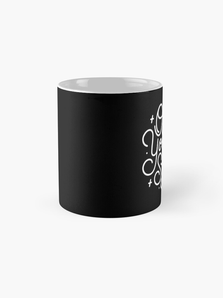 Alternate view of Own Your Style - Black and white monoline script hand lettering Mug