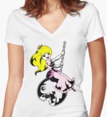 Like a Chain Chomp Women's Fitted V-Neck T-Shirt
