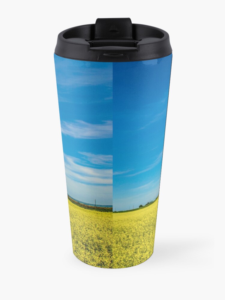 Alternate view of Rival Elevator with Canola Fields Travel Coffee Mug