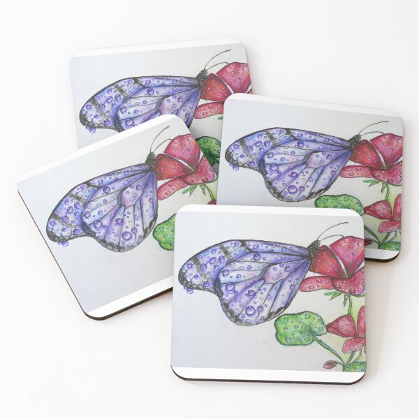 Item preview, Butterfly and water droplets water color painting designed and sold by Stephanie  Skeem.