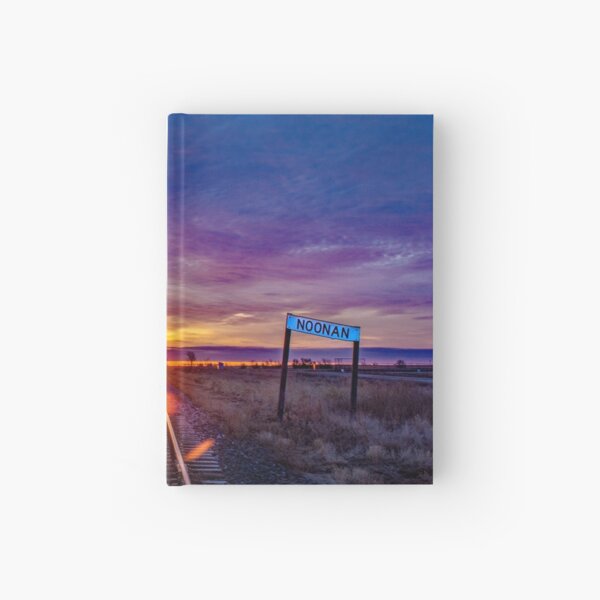 Railroad Tracks and Old Noonan Sign Hardcover Journal