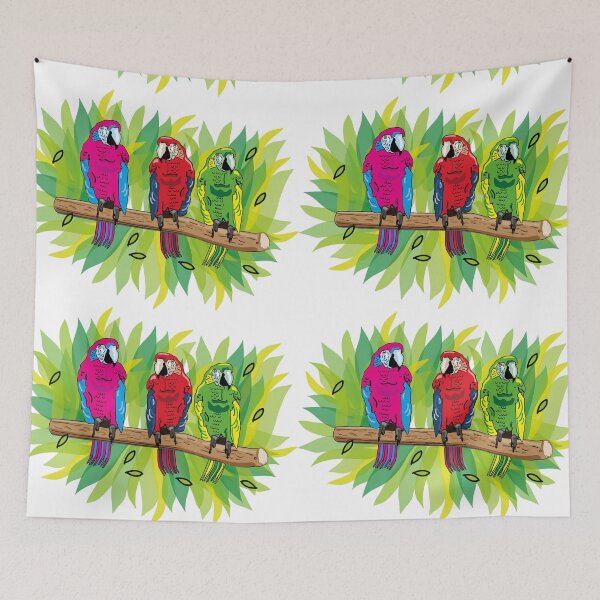 Item preview, 3 parrots in the sunny forest designed and sold by NicDesign.