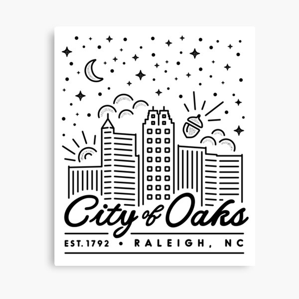 "Raleigh City of Oaks Merchandise" Canvas Print for Sale by