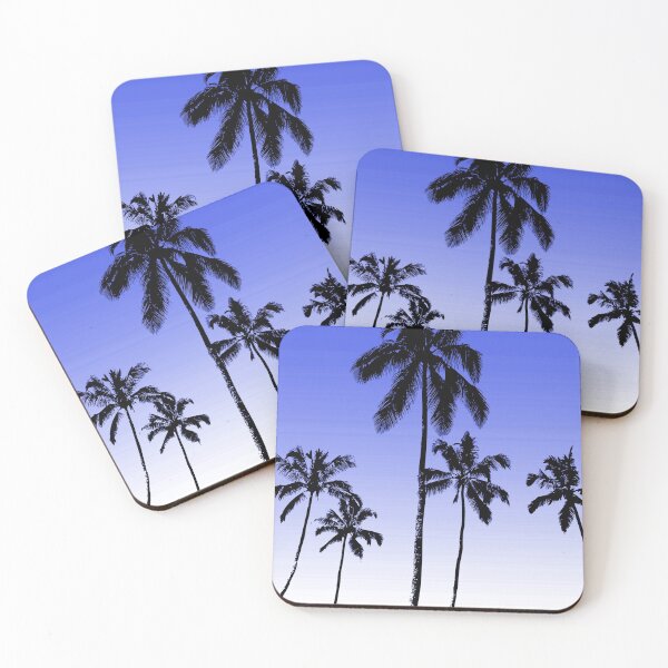 Item preview, Royal blue tropical palms designed and sold by peggieprints.