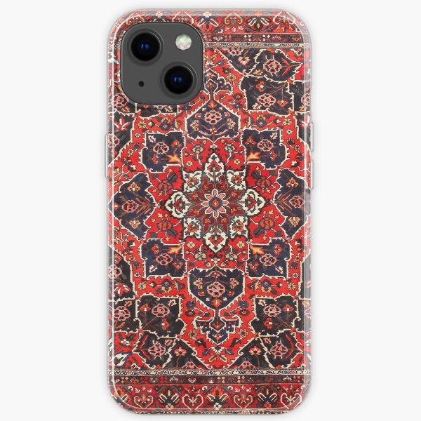 Tufted carpet / loop pile / Bakhtiari Rug | Antique Persian Bakhtiari Carpet wool  iPhone Soft Case