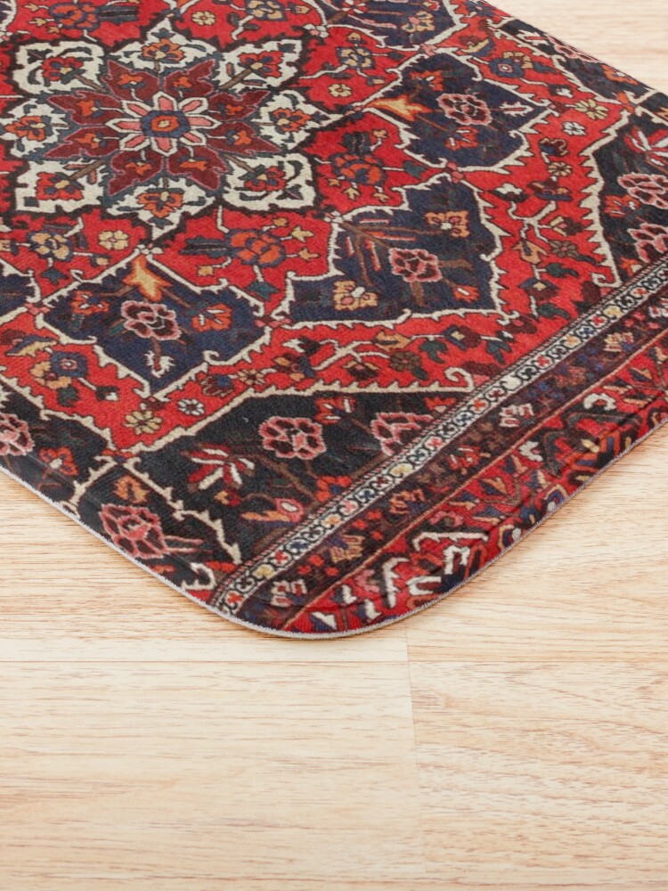Alternate view of Tufted carpet / loop pile / Bakhtiari Rug | Antique Persian Bakhtiari Carpet wool Bath Mat