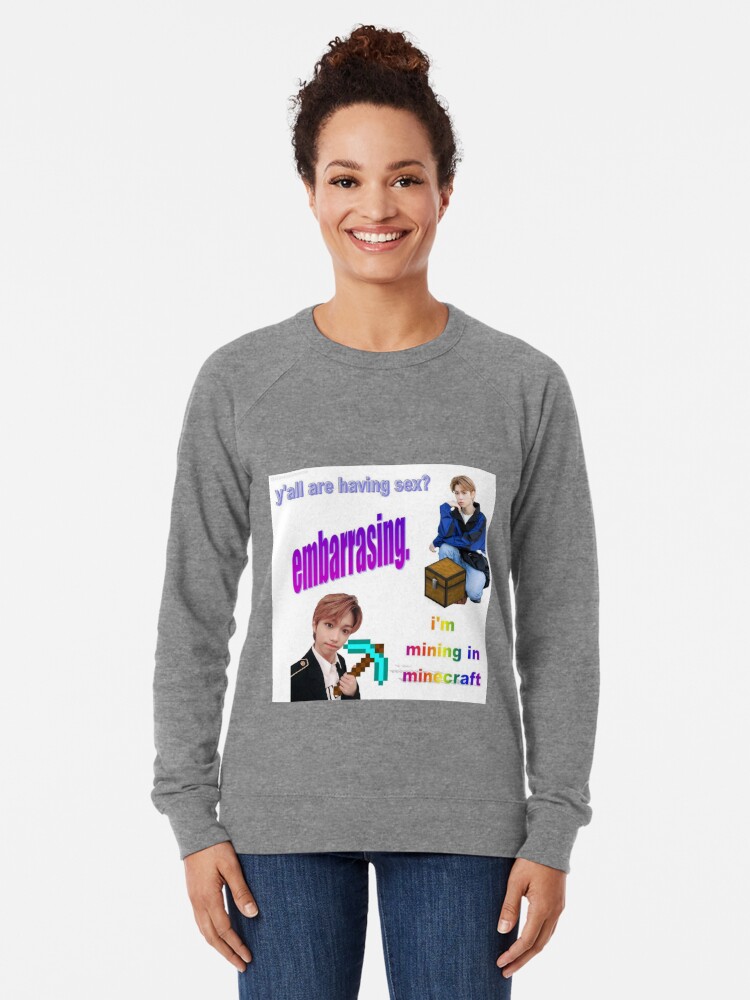 Felix Minecraft Gf Lightweight Sweatshirt By Motownsquid Redbubble