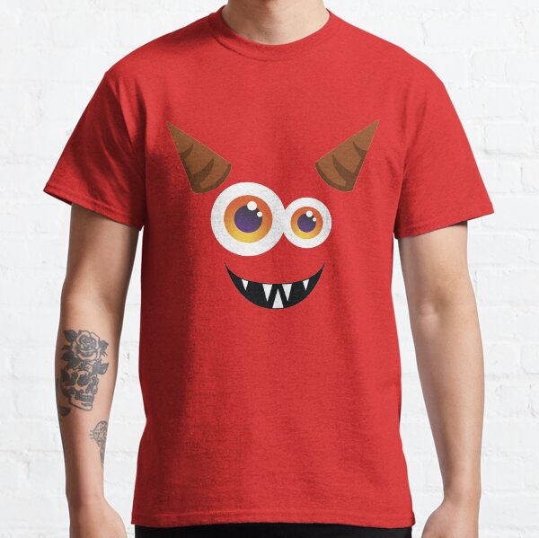 Silly Horned Monster Face Halloween Classic T-Shirt