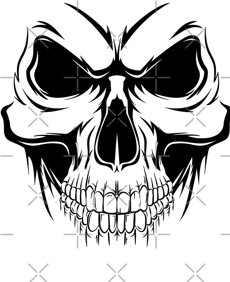 Halloween Skull Big Face – Oh Sweet Art!