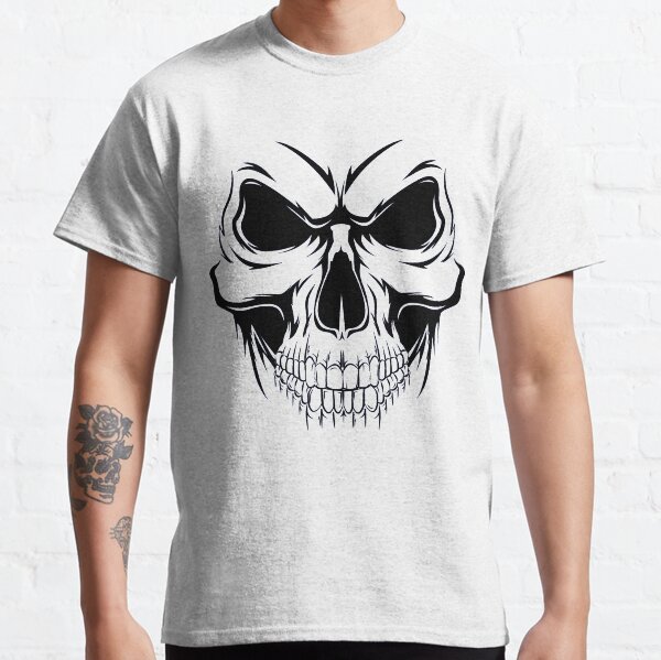 Creepy Skeleton Monster Skull Face Spooky Halloween Classic T-Shirt