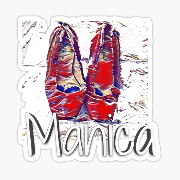 Manica Ruby Red Pumps clinton in blue dress Sticker