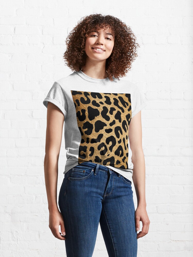 Alternate view of Glitter Leopard Classic T-Shirt