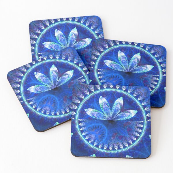 Item preview, Fractal Blue Stone Engravings designed and sold by cescaveo.