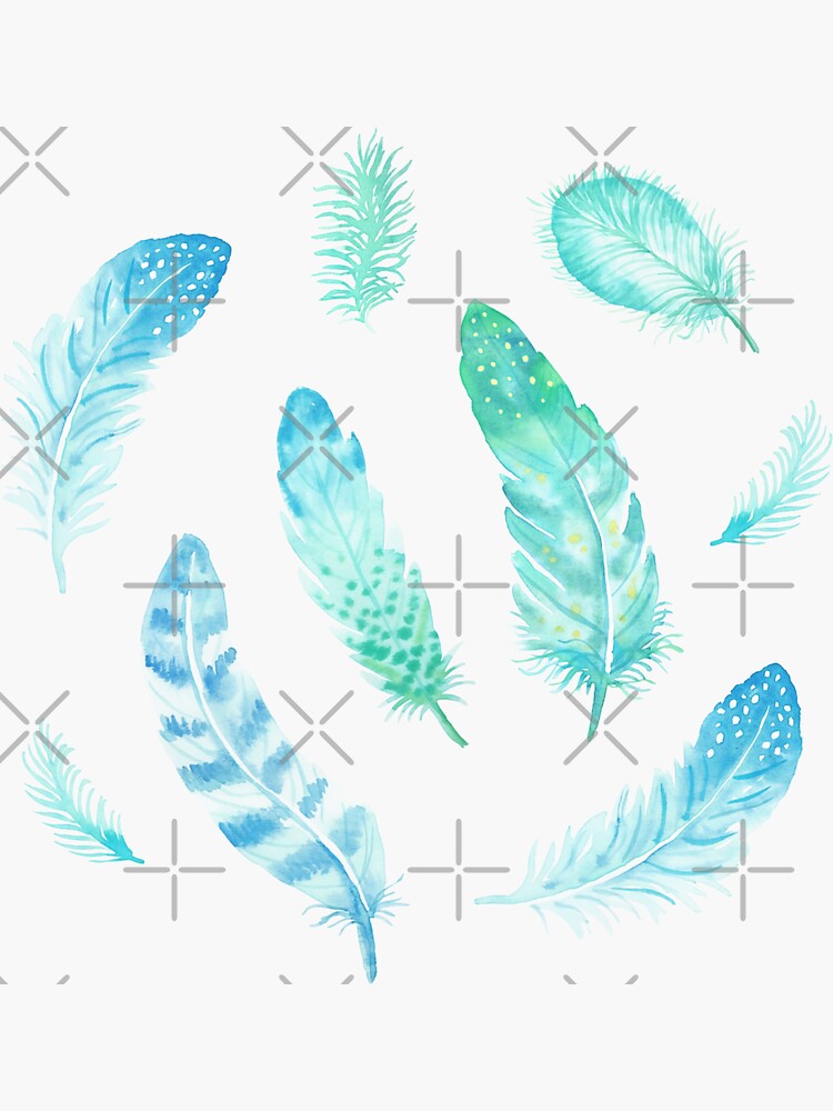 Watercolor Feathers by nadyanadya
