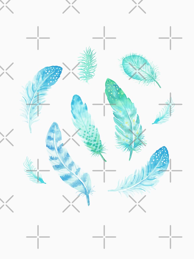 Watercolor Feathers by nadyanadya