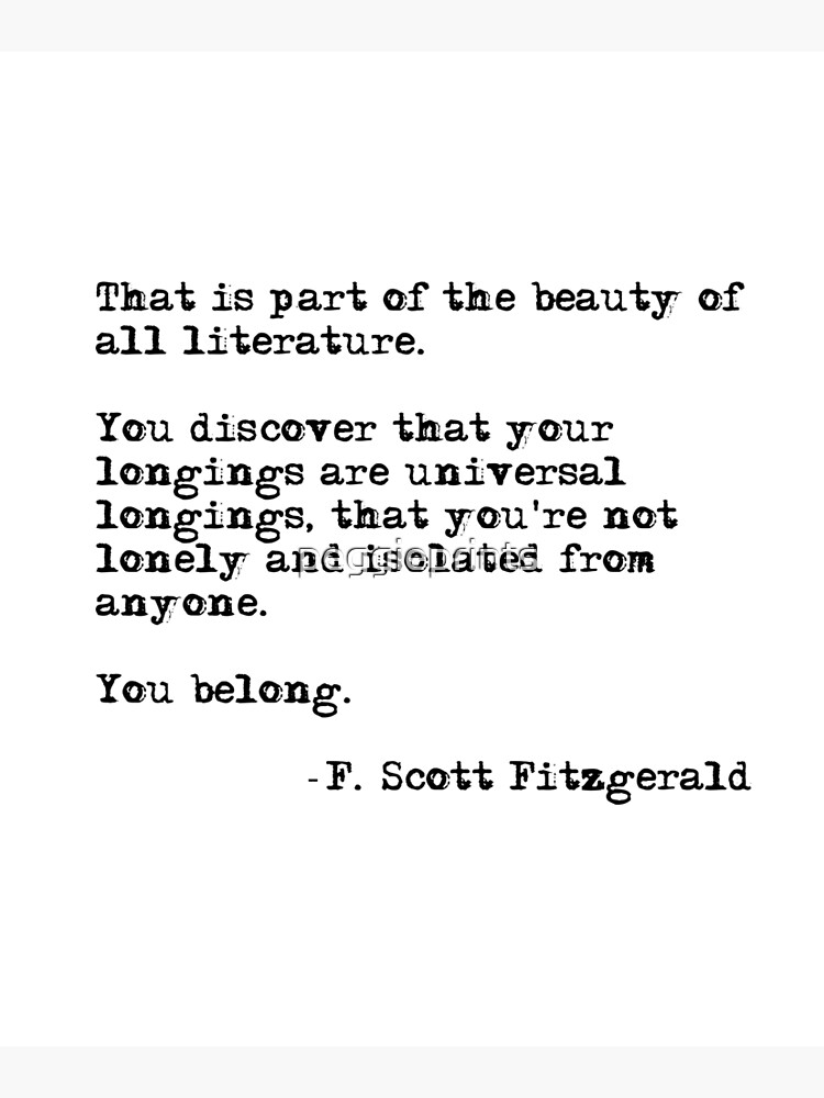 The beauty of all literature - F Scott Fitzgerald by peggieprints
