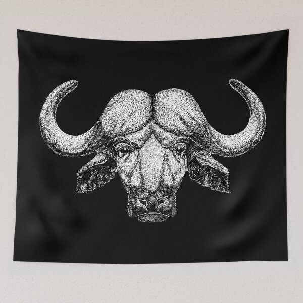 Item preview, AFRICAN BUFFALO DRAWING designed and sold by ReignGFX.