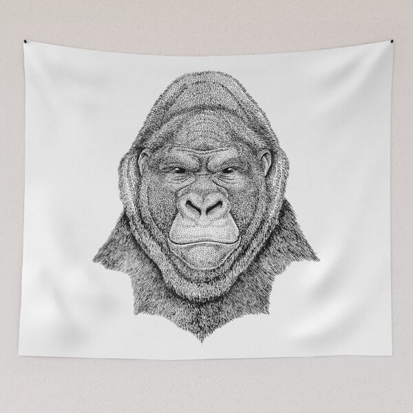 Item preview, DIBUJO PRIMARIO DE GORILLA designed and sold by ReignGFX.