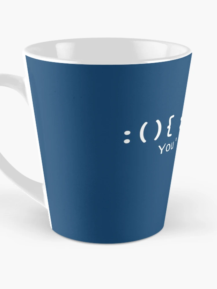 Aperçu 3 sur 4. Mug à café avec l'œuvre Commande Cryptic Shell Shell Fork Bash pour Linux admin créée et vendue par ScienceIsFun.