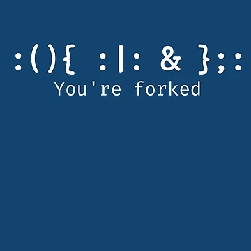 Artwork thumbnail, Fork Bomb Bash Shell Cryptic Command for Linux admin by ScienceIsFun