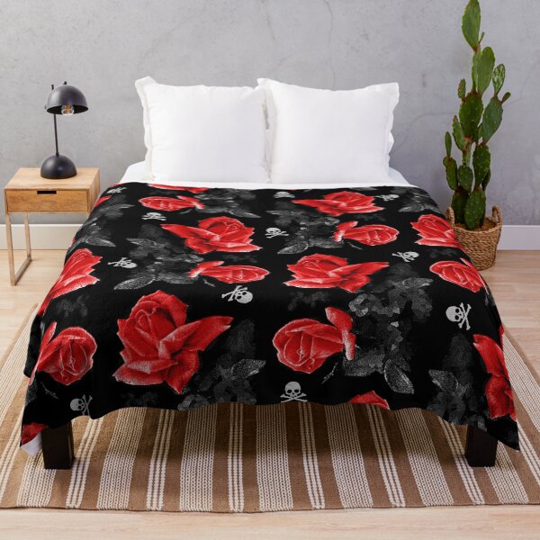 Item preview, Rose Skulls Gothic Red Pattern designed and sold by OpheliaThree.