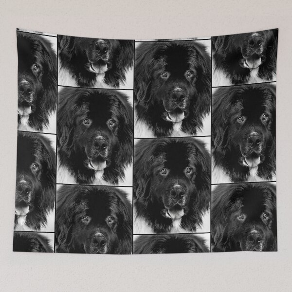 Item preview, Newfoundland Dog Portrait in Black and White designed and sold by Laurie Minor.