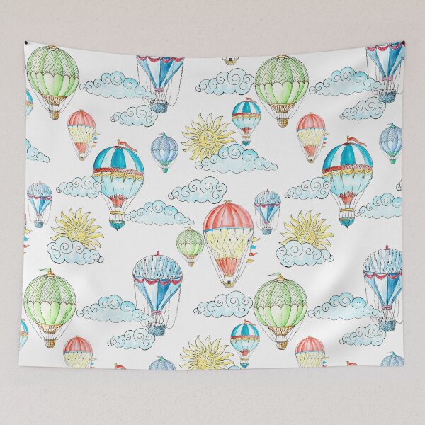 Item preview, Vintage Balloons Watercolor Pattern designed and sold by LiliyaSavelieva.