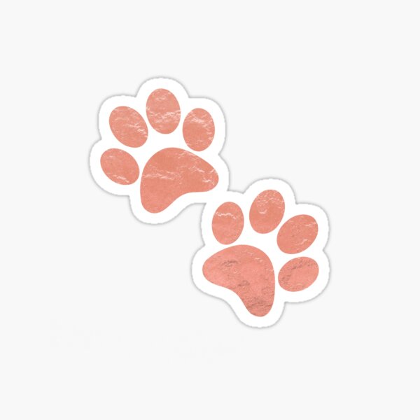 Paws Rose Gold Sticker