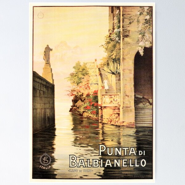 Item preview, PUNTA DI BALBIANELLO ITALY Vintage Retro Italian Travel designed and sold by retroposters.