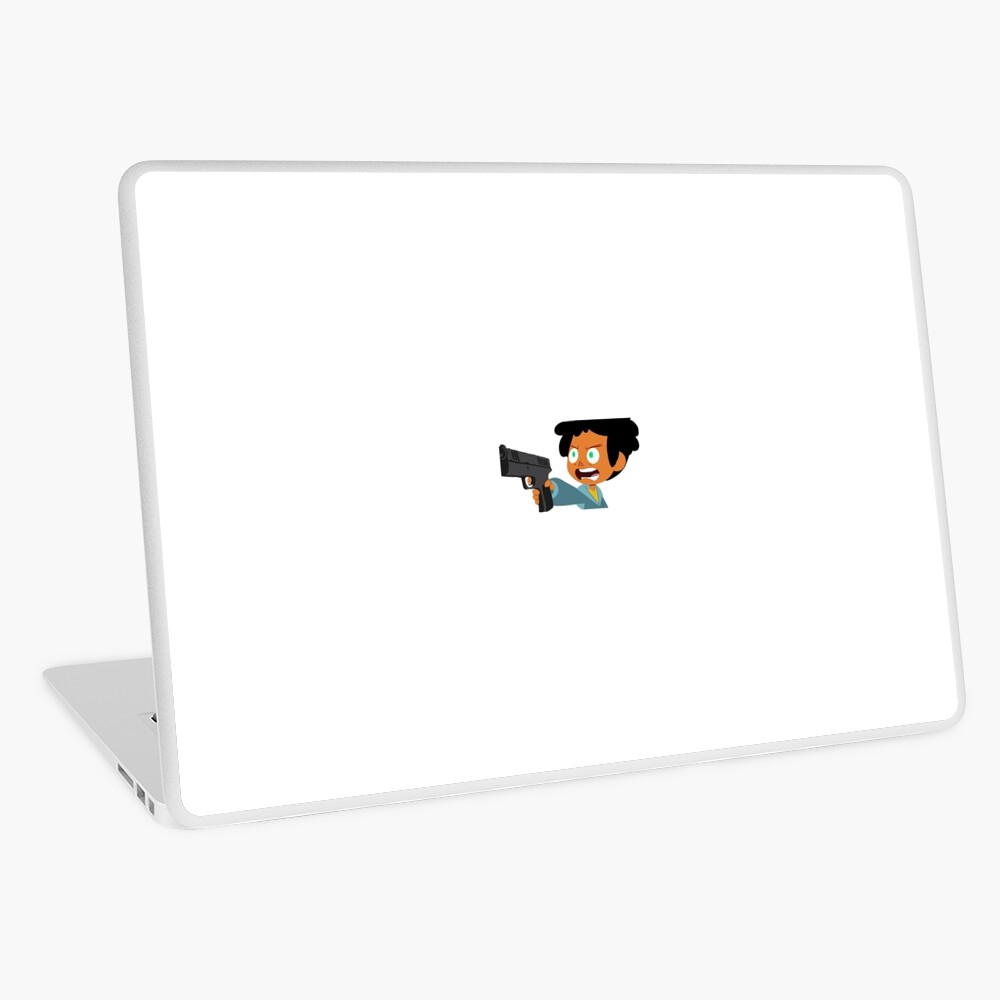 Max With A Gun Laptop Skin By 1717 Png Redbubble - max the monkey roblox