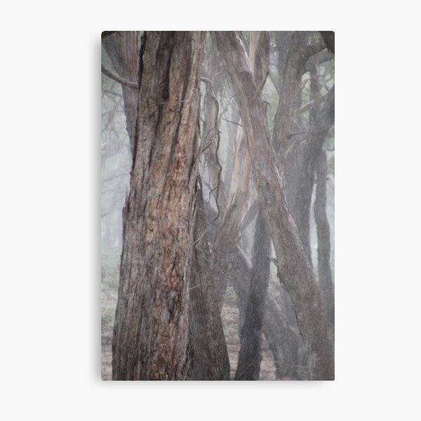 Grey Convergence Metal Print