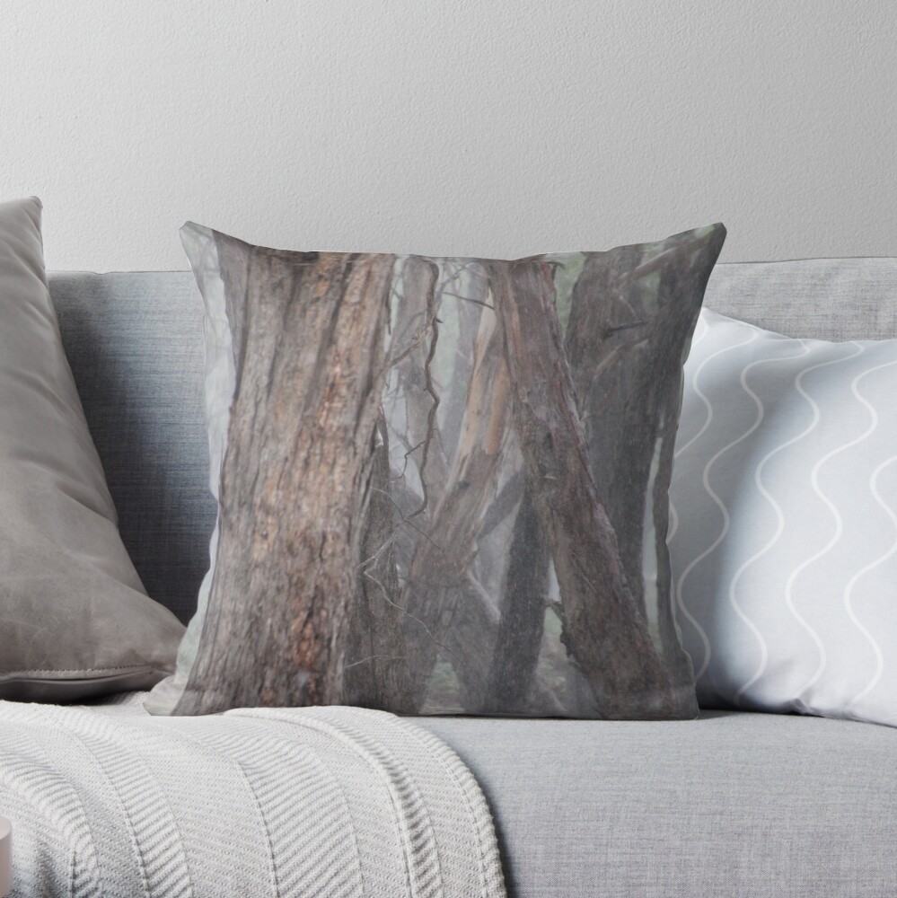 Grey Convergence Throw Pillow