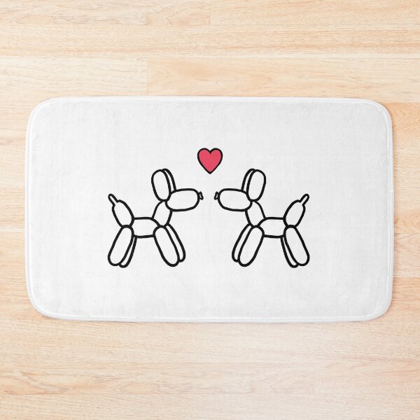 Item preview, Balloon Dogs in Love (Black Outline, Red Heart) designed and sold by Whoopsidoodle.