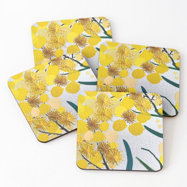 Item preview, Golden Wattle Flowers by Leah Gay designed and sold by leahgay.