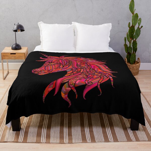Item preview, Red Zentangle Unicorn designed and sold by crdraper.