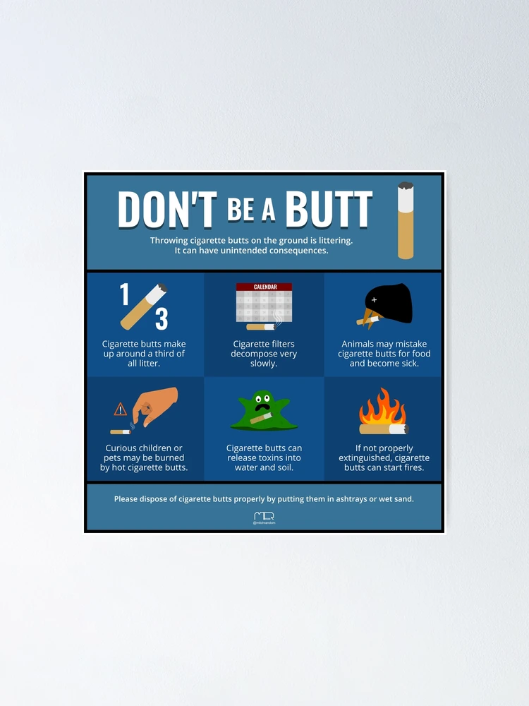 Don't Litter Cigarette Butts Infographic