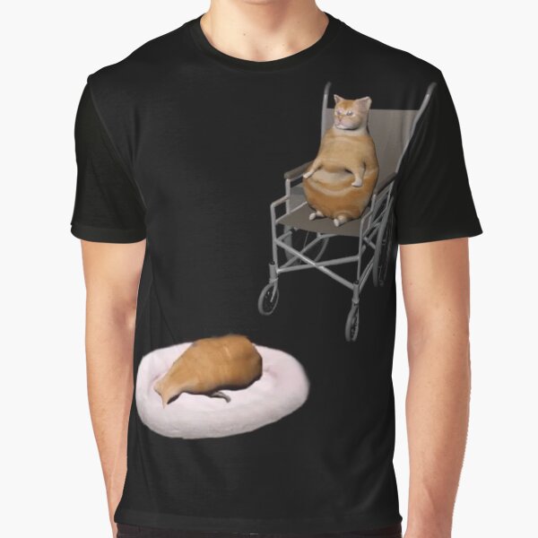 Cat In A Wheelchair Graphic T-Shirt