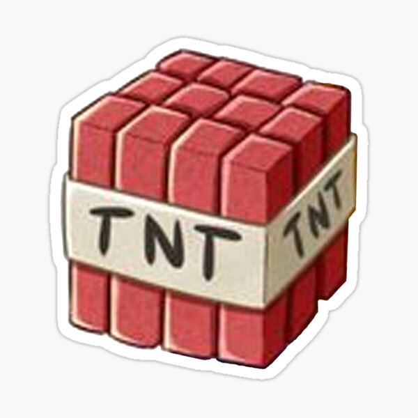 minecraft tnt stickers redbubble