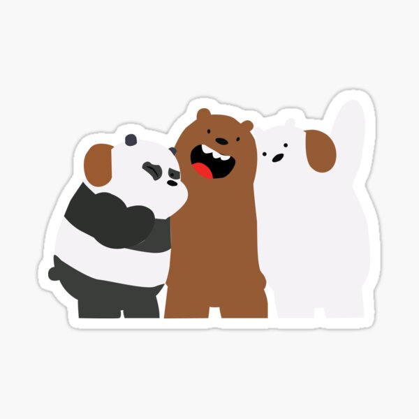  Popfunk Classic We Bare Bears Cartoon Network T Shirt &  Stickers : Clothing, Shoes & Jewelry