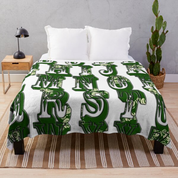 Item preview, Green Canal Flowers Alphabet designed and sold by designbywhacky.